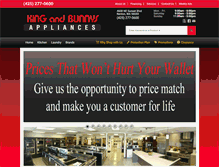Tablet Screenshot of kingandbunnys.com